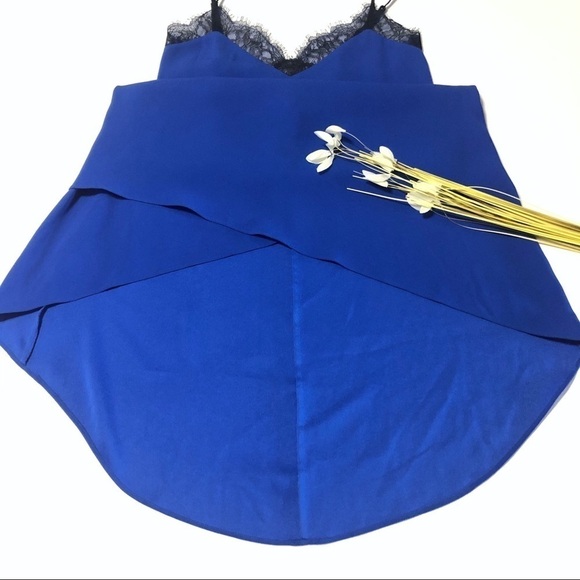 BCBG MAXAZRIA Astrella Lace Trim Crepe Slipdress - Picture 5 of 10